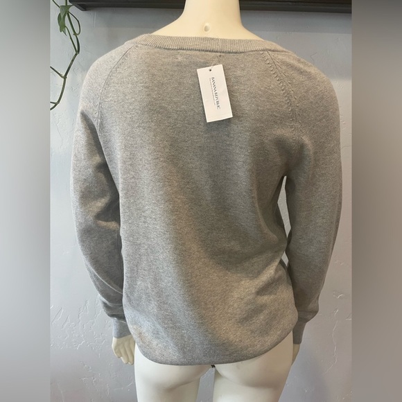 NWT retail $90 women’s banana republic 100% cotton hounds tooth sequin sweater - Picture 3 of 9